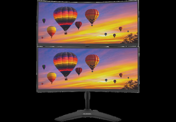 Planar Large Vertical Dual Monitor Stand With Monitors 1920X1338 Image