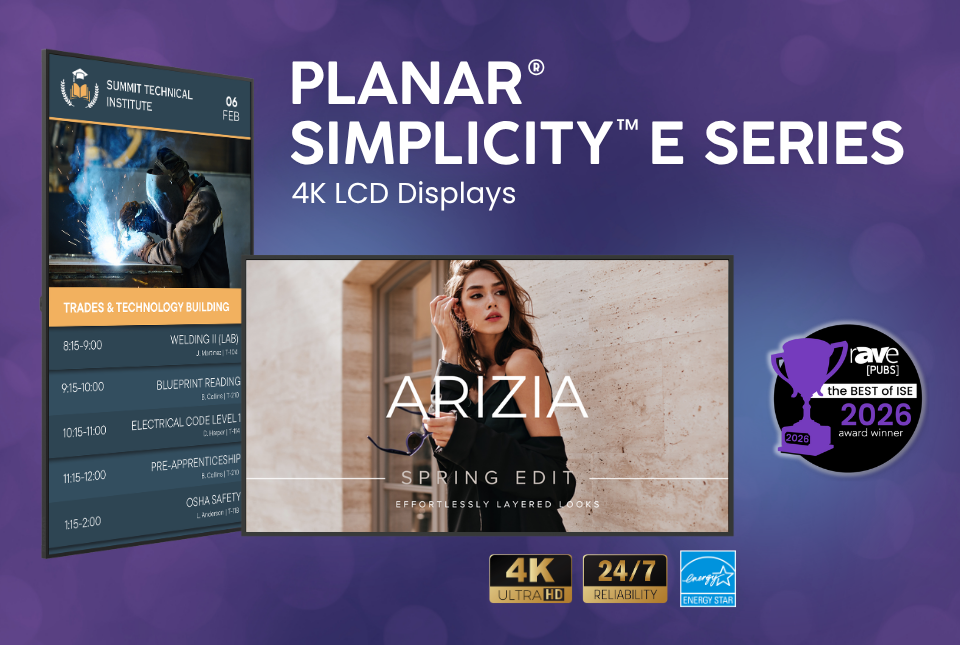 Simplicity E Series - rAVe ISE 2026 Award Image